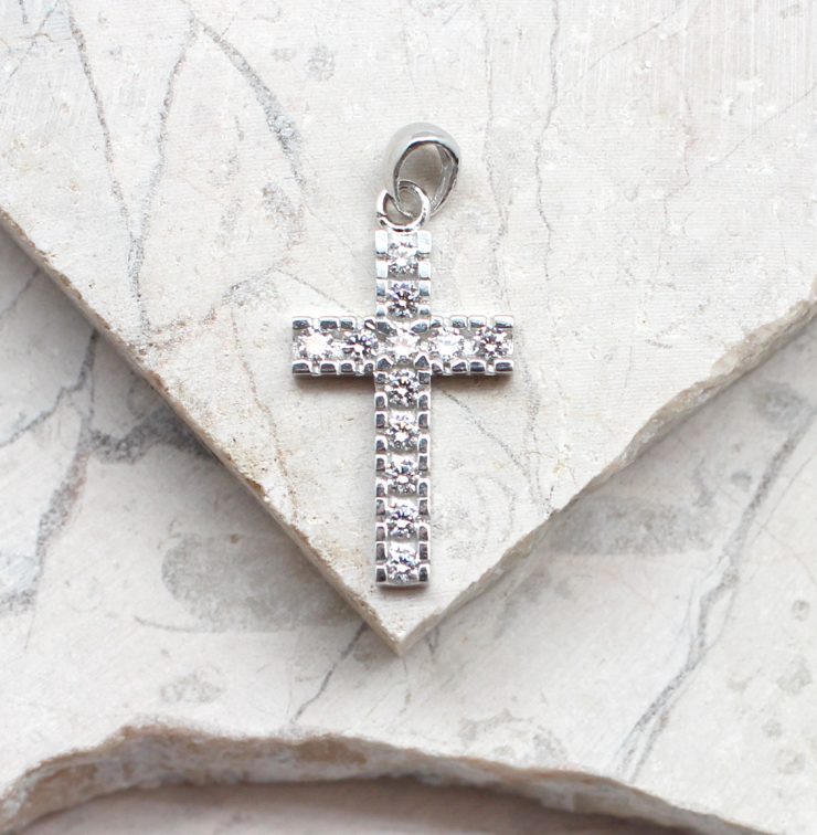 A photo of the CZ Sterling Silver Cross Pendant product