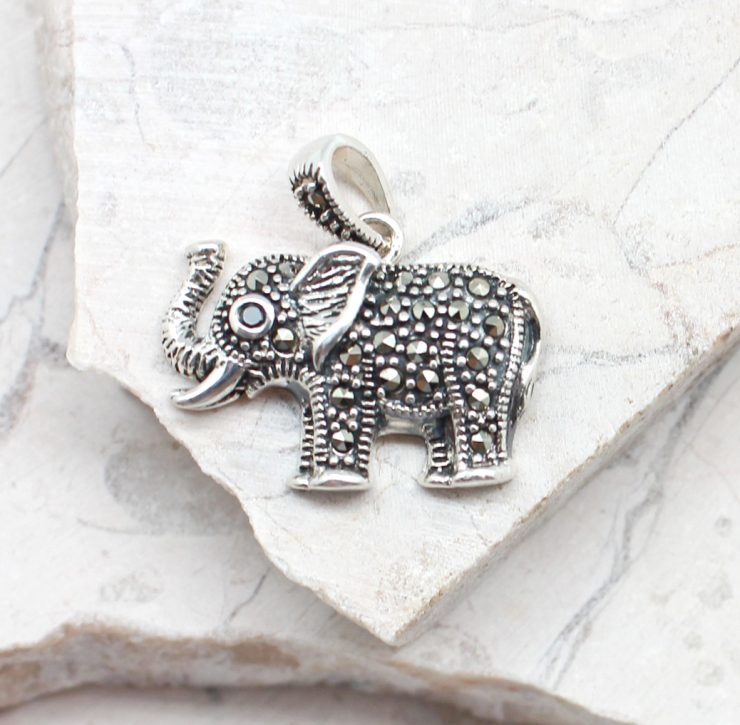 A photo of the The Marcasite Elephant Pendant product