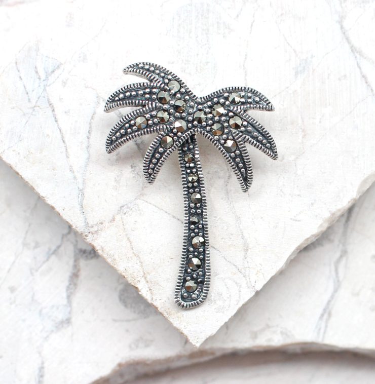 A photo of the The Marcasite Pretty Palm Pendant product