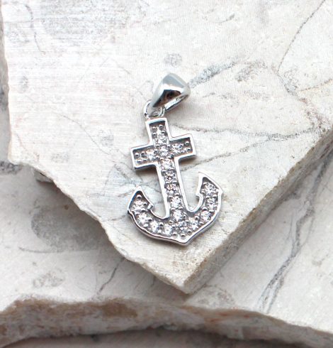 A photo of the The Rhinestone Anchor Pendant product