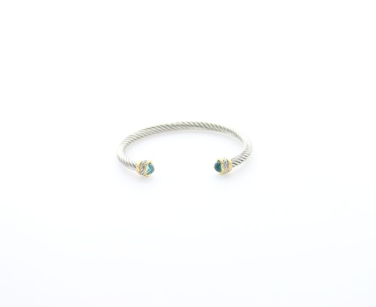 A photo of the Aquamarine Cuff Bracelet  product