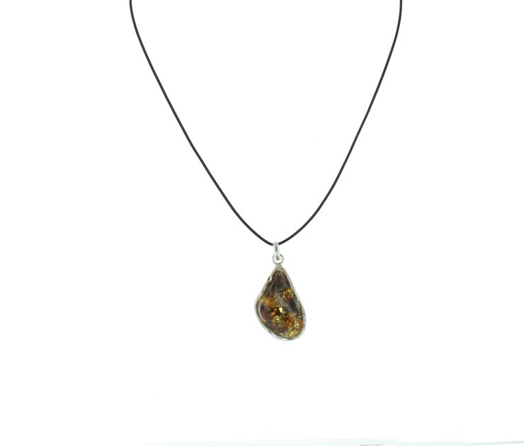 A photo of the 925 Sterling Silver Amber Pendant product