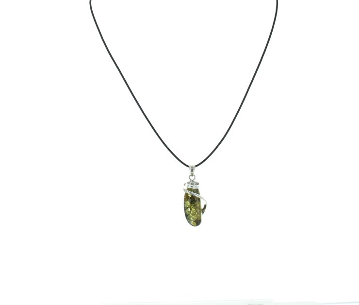 A photo of the 925 Sterling Silver Amber Pendant product