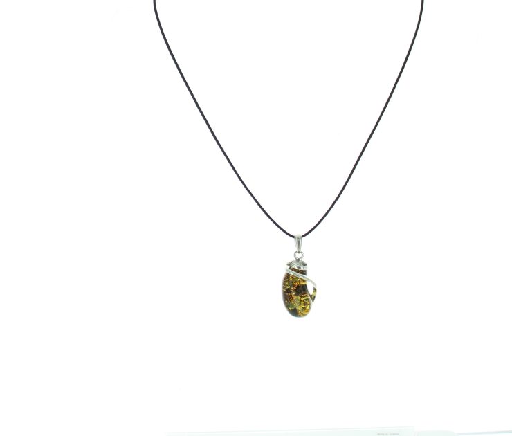 A photo of the 925 Sterling Silver Amber Pendant product