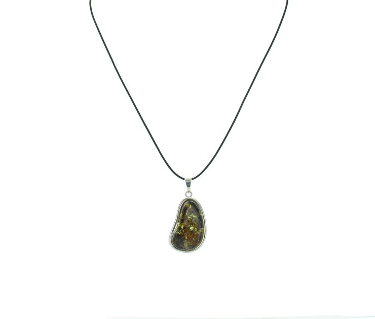 A photo of the 925 Sterling Silver Amber Pendant product