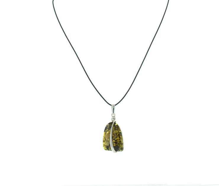 A photo of the 925 Sterling Silver Amber Pendant product