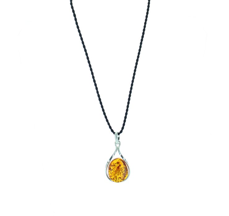 A photo of the 925 Sterling Silver Amber Pendant product