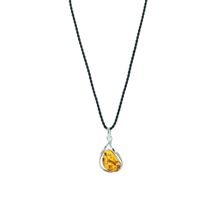 A photo of the 925 Sterling Silver Amber Pendant product