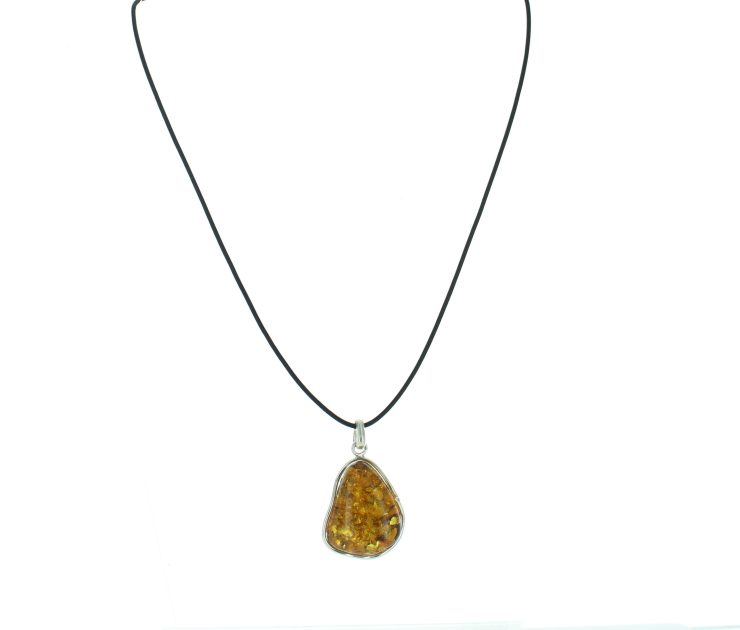 A photo of the 925 Sterling Silver Amber Pendant product