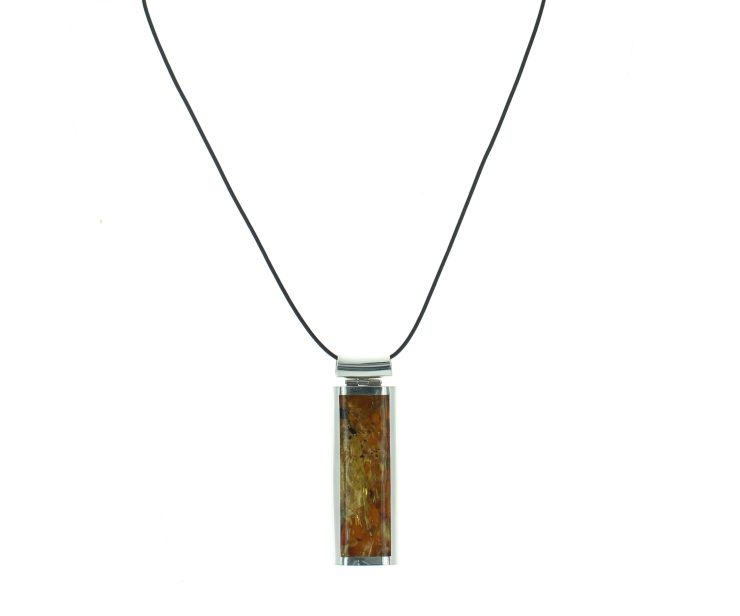 A photo of the 925 Sterling Silver Amber Pendant product