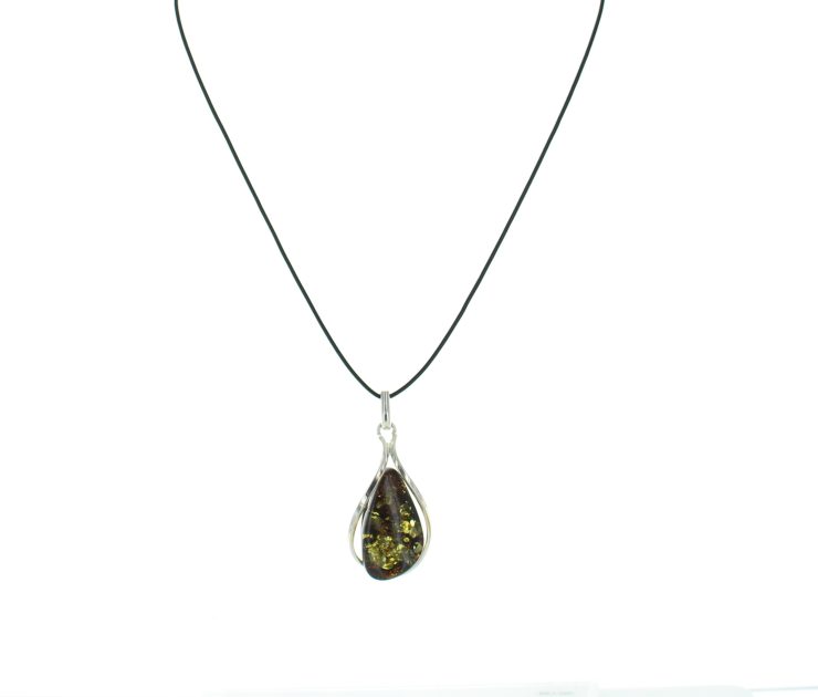 A photo of the 925 Sterling Silver Amber Pendant product