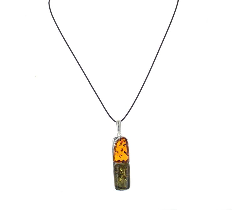 A photo of the 925 Sterling Silver Amber Pendant product