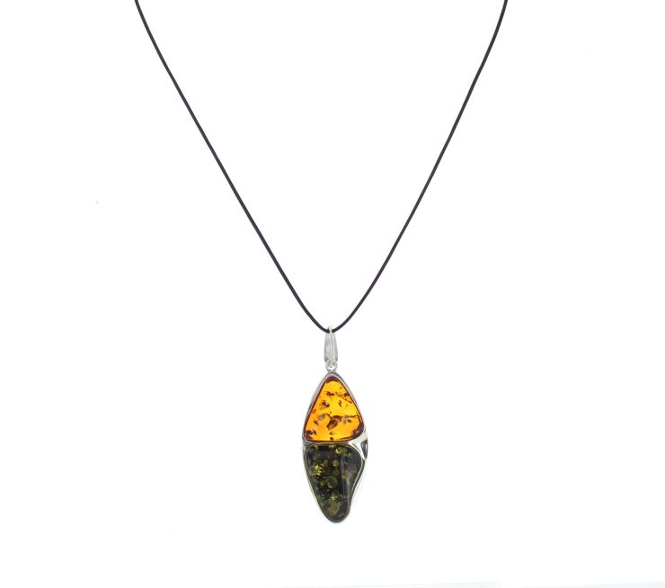 A photo of the 925 Sterling Silver Amber Pendant product