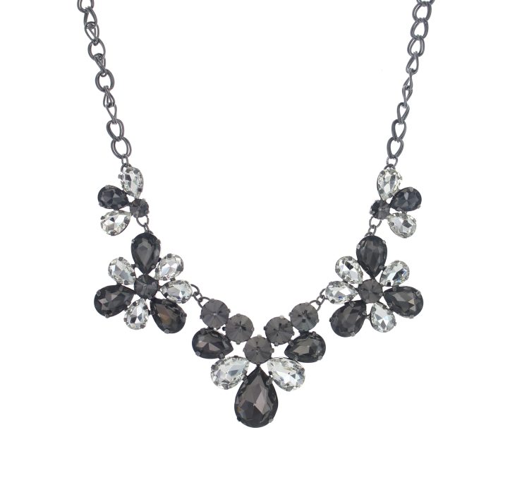 A photo of the Crystal Collection Bib Necklace product