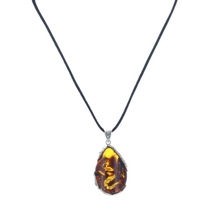 A photo of the Sterling Silver Amber Pendant product