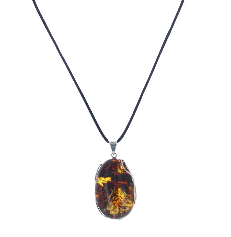A photo of the Sterling Silver Amber Pendant product