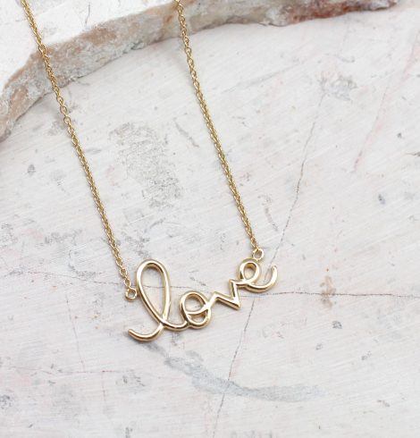 A photo of the Golden Love Necklace product
