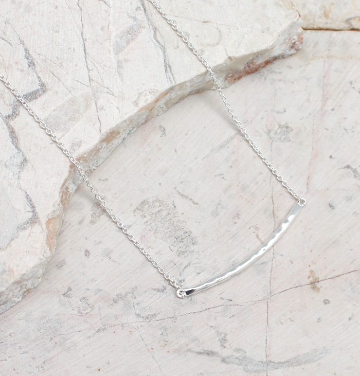 A photo of the Sterling Silver Thin Line Necklace product