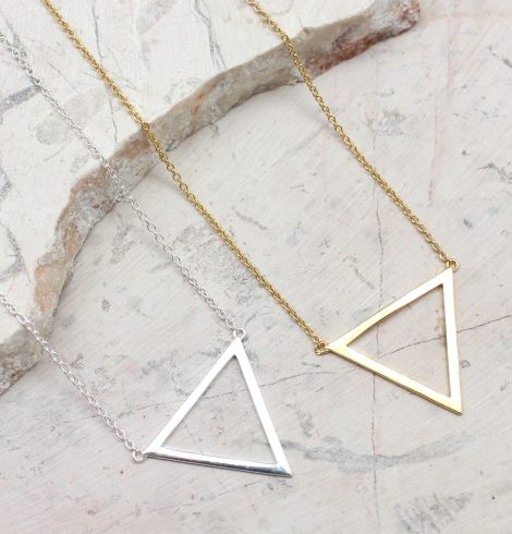 A photo of the Triangle Cut Out Necklace product