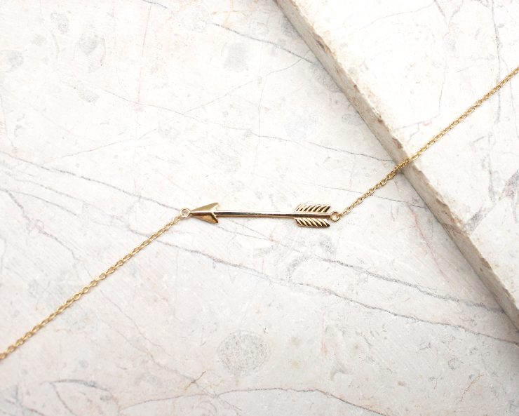A photo of the Sterling Silver Arrow Bracelet product
