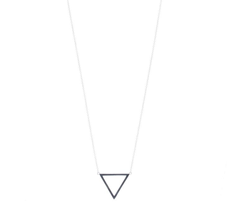 A photo of the Triangle Cut Out Necklace product