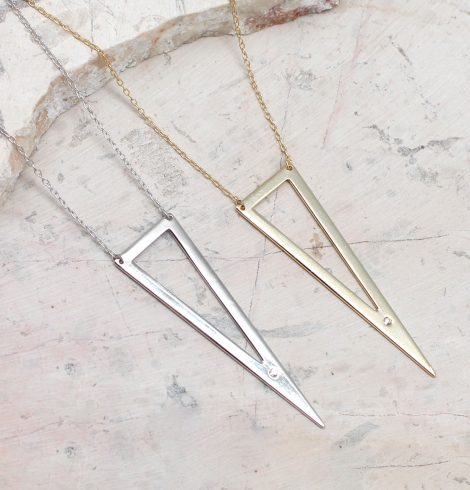 A photo of the Speared Triangle Necklace product