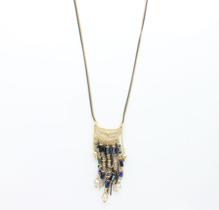 A photo of the Double Chain Chandelier Necklace product