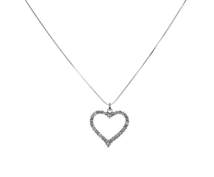 A photo of the Large Haloow Rhinestone Necklace product