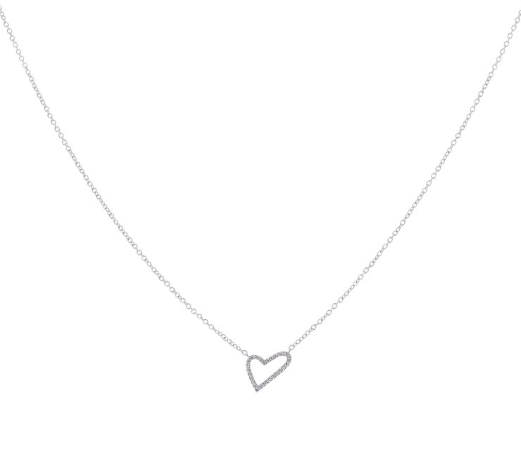 A photo of the Small Hallow Heart Necklace product