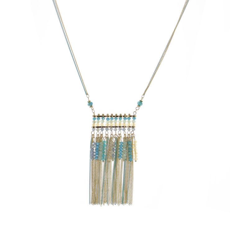 A photo of the Chandelier  Long Multistrand Necklace product