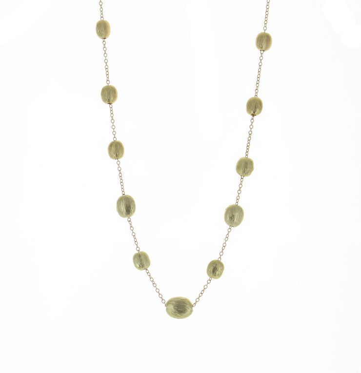 A photo of the Gold Beads Necklace product