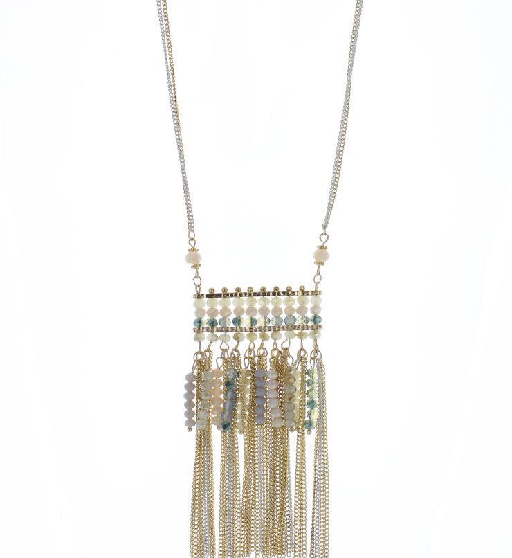 A photo of the Chandelier  Long Multistrand Necklace product