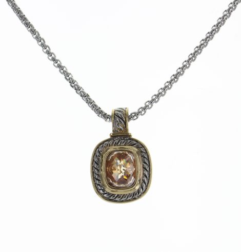 A photo of the Silver & Gold Frame Pendant product