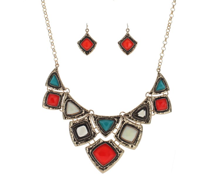 A photo of the Symmetrical Beauty Statement Necklace product