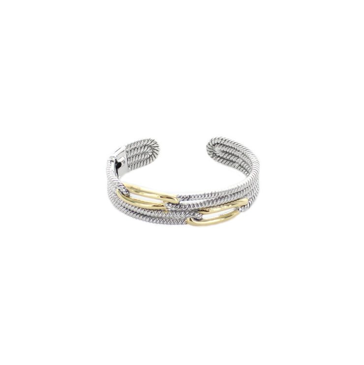 A photo of the Thick Multi Cable Two Tone Cuff product