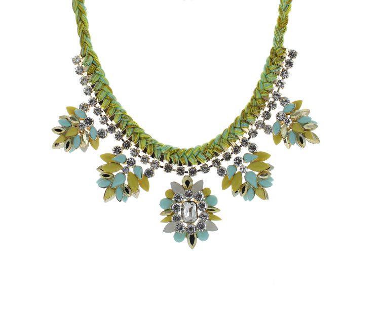 A photo of the Green Thread Statement Necklace product