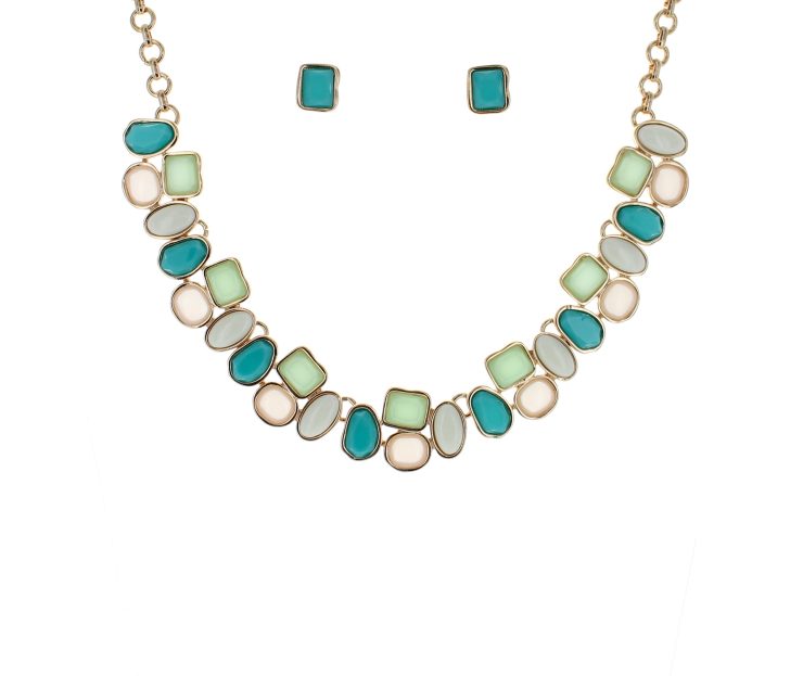 A photo of the Turquoise & Mint Obsession Necklace product