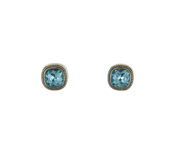 A photo of the Turquoise Gemstone Earrings product