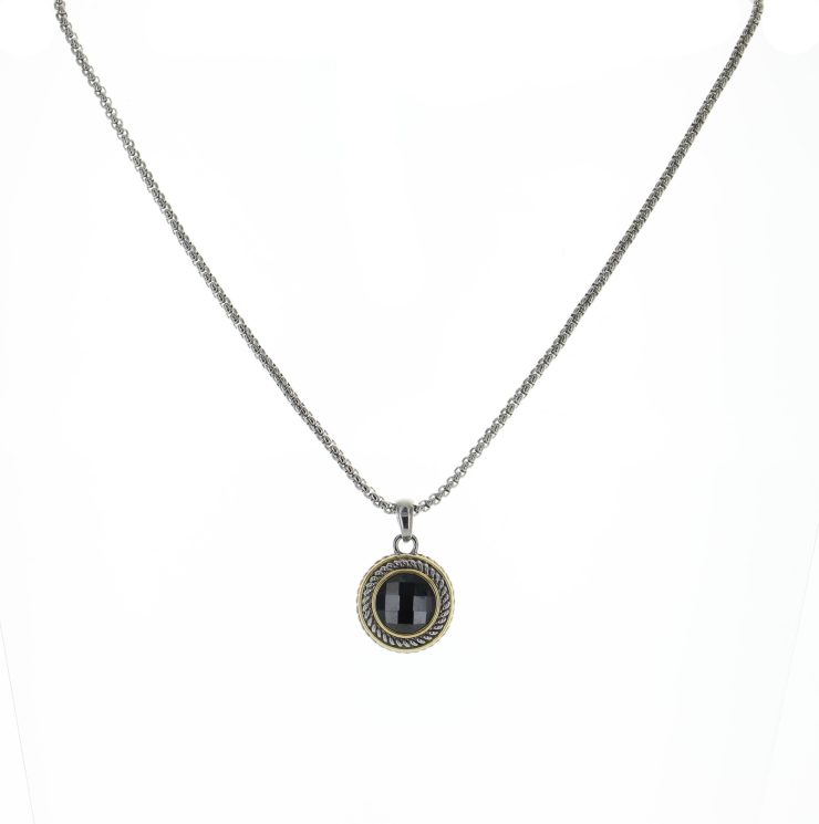 A photo of the Round Gem Necklace product