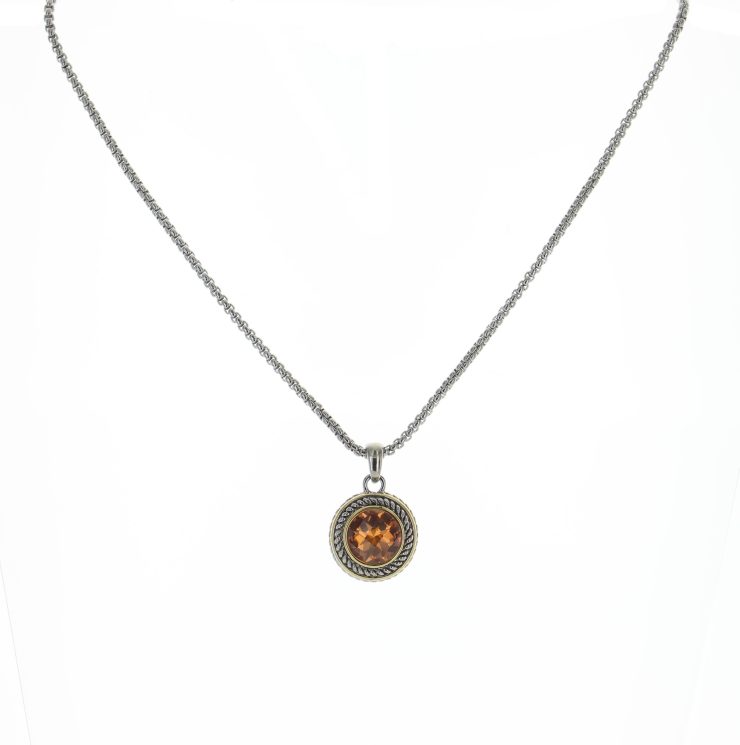 A photo of the Round Gem Necklace product