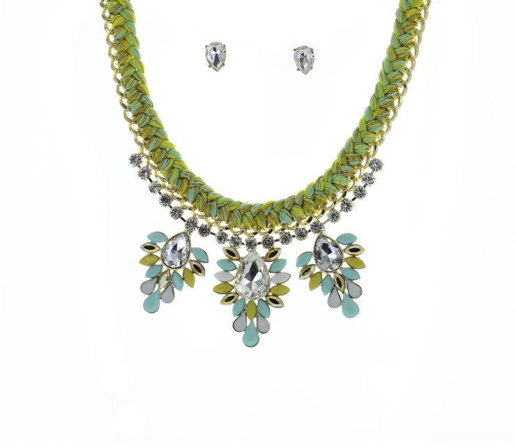 A photo of the Woven Chain Statement Necklace product