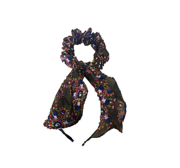 A photo of the Brown Silk Scarf Hairband product