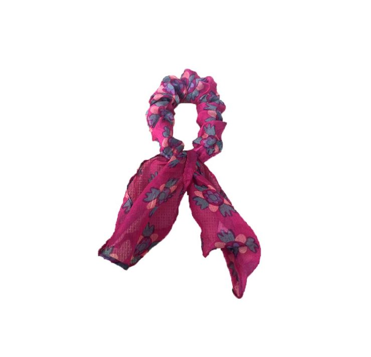 A photo of the Magenta Silk Scarf Hairband product