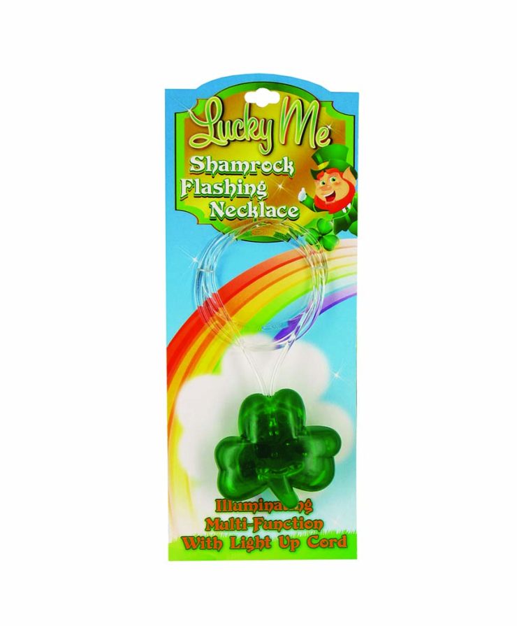 A photo of the Lucky Me: Shamrock Flashing Necklace product