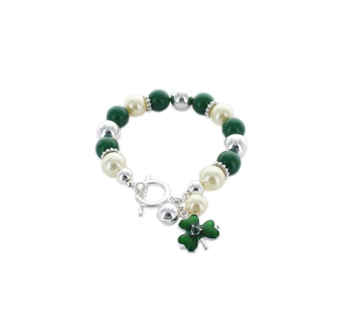 A photo of the St. Patricks Toggle Bar Bracelet product