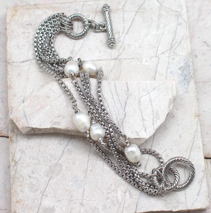 A photo of the Multi Strand Pearl Bracelet product