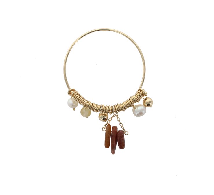 A photo of the Boho Stone Charm Bracelet product