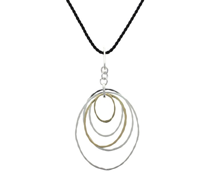 A photo of the Two Tone Multi Hoop Pendant product