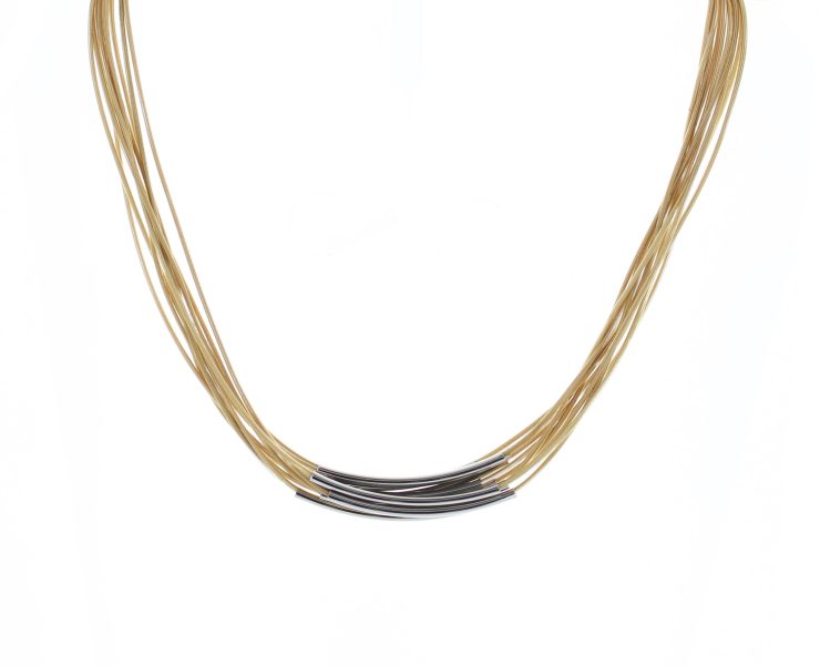 A photo of the Metallic Multi Strand Necklace product