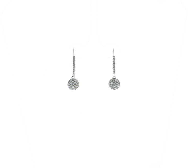 A photo of the Pearl Coin Dangle Earrings product